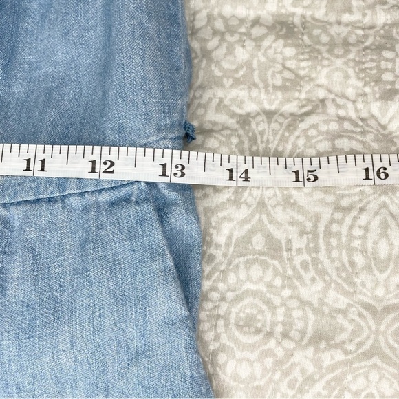 Old Navy Blue Chambray V-Neck Surplice Ruffle Sleeve Jumpsuit Extra Small - Picture 10 of 13